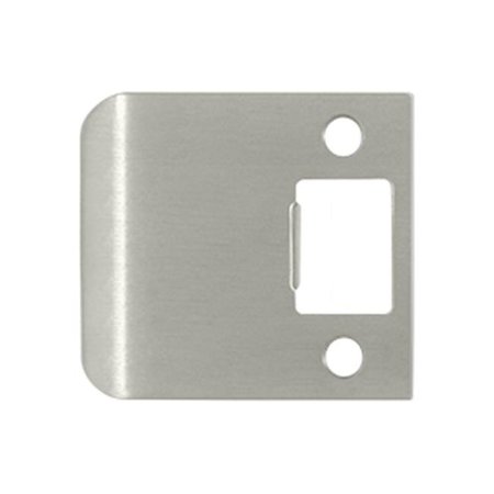 DENDESIGNS 2.25 in. Overall Extended Lip Strike Plate; Satin Nickel - Solid DE843267